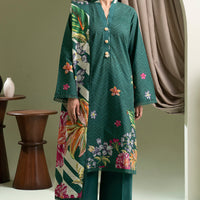 Lawn Green Stitched Suit - Zellbury