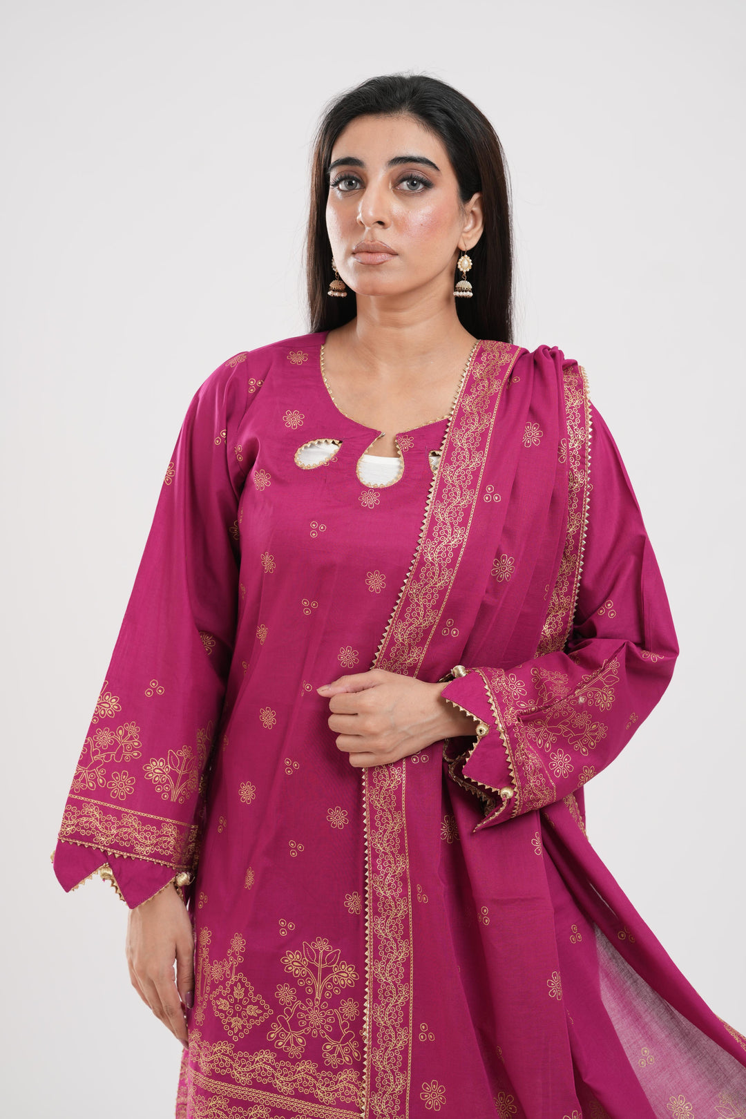 Lawn Pink Stitched Suit - Zellbury