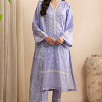 Lawn Lilac Stitched Suit - Zellbury