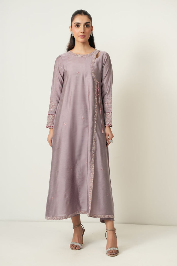 Embroidered Cotton Silk Lilac Stitched Suit - Zeen