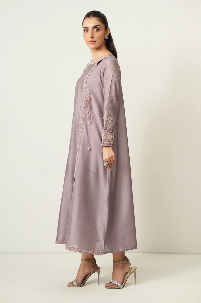 Embroidered Cotton Silk Lilac Stitched Suit - Zeen