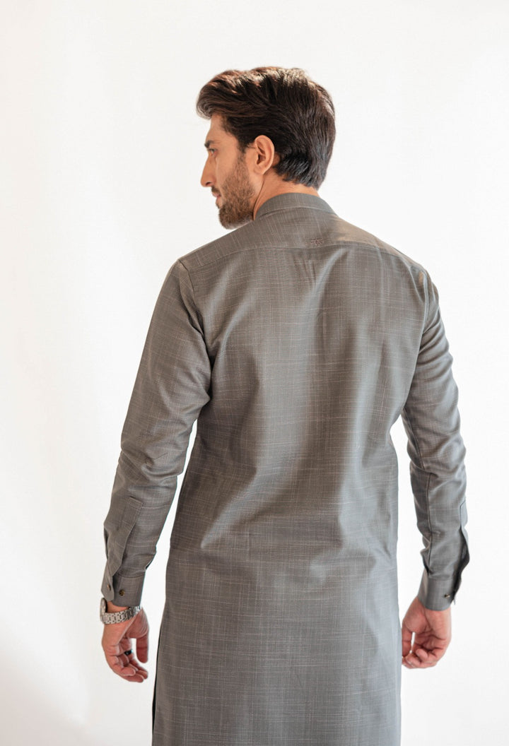Blended Green Kurta Trouser - Shaffer
