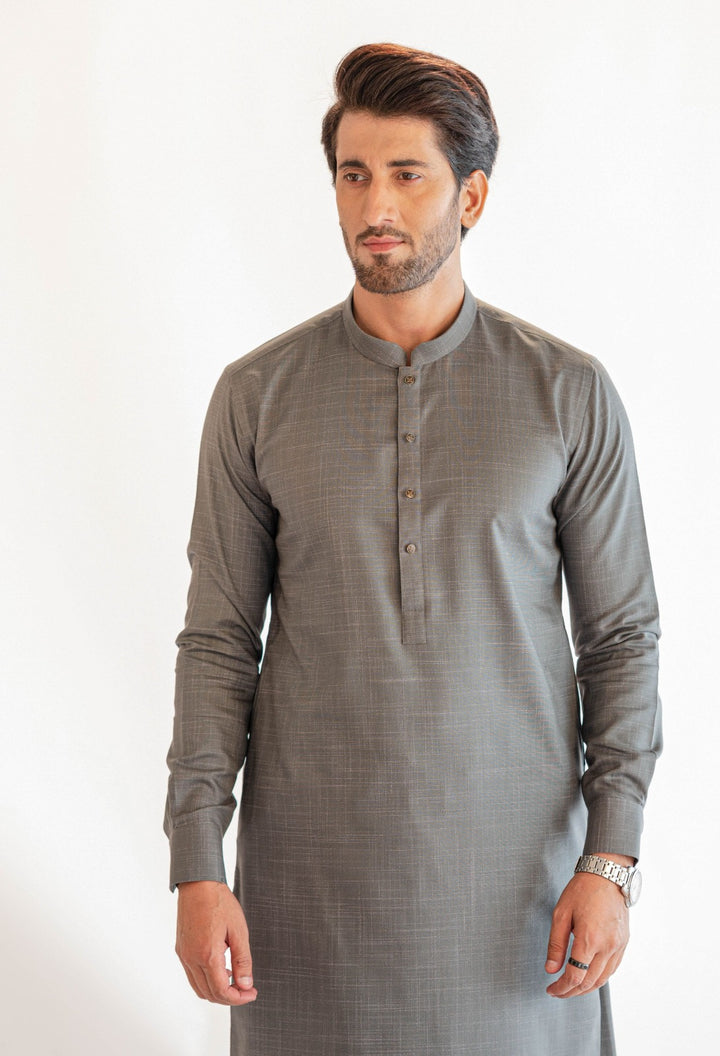 Blended Green Kurta Trouser - Shaffer