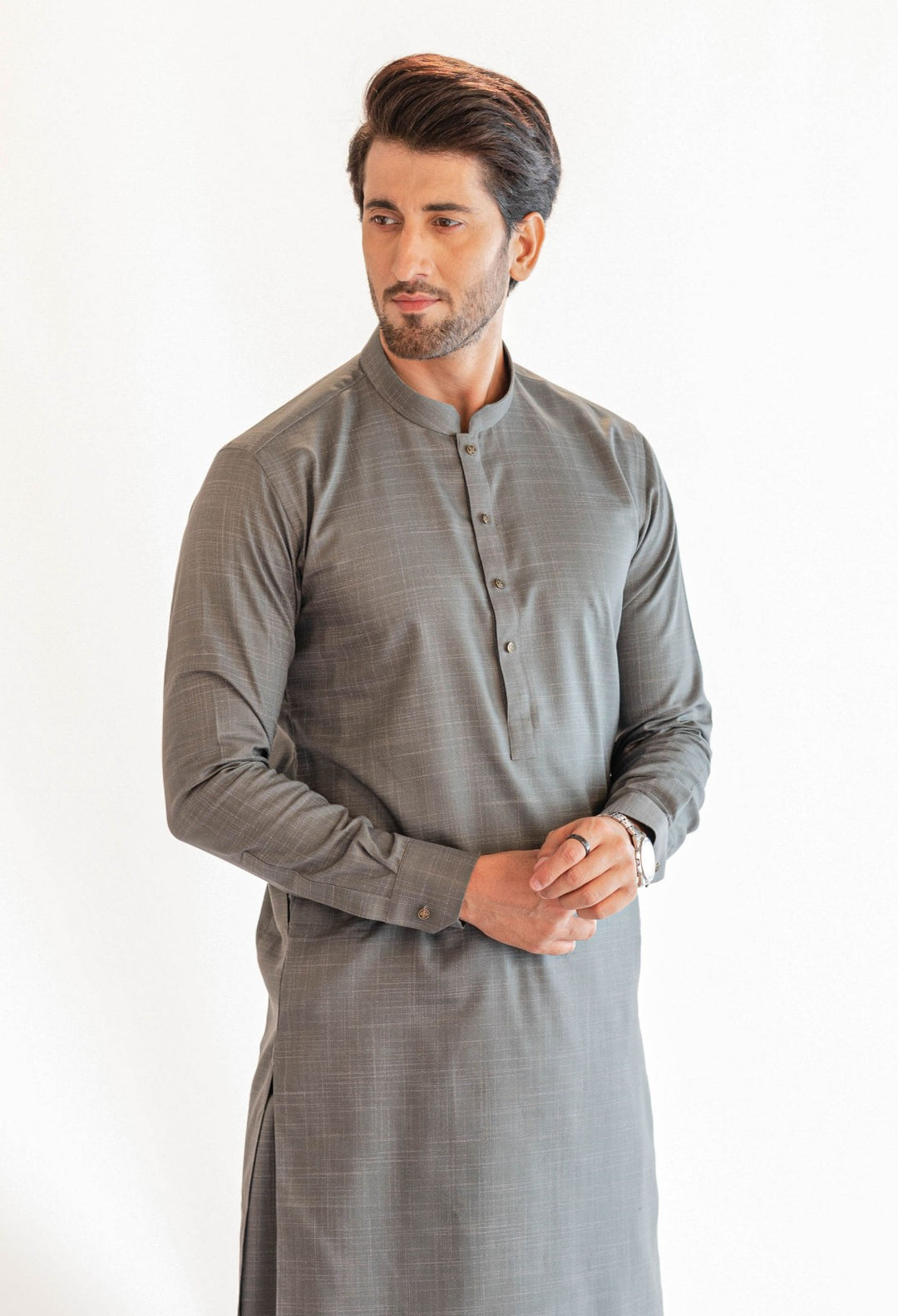 Blended Green Kurta Trouser - Shaffer