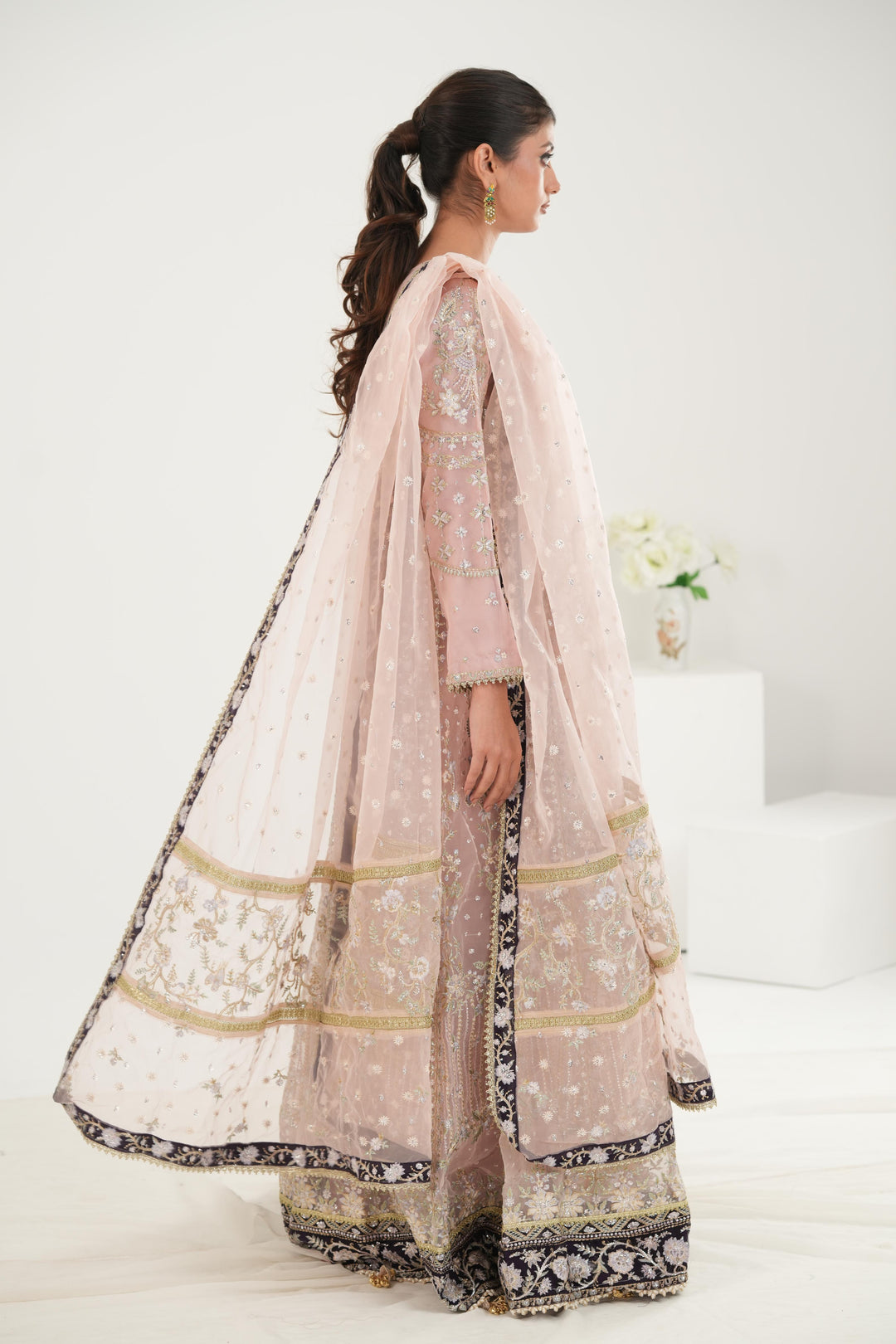 Zeal - Afrozeh La Fuchsia Stitched