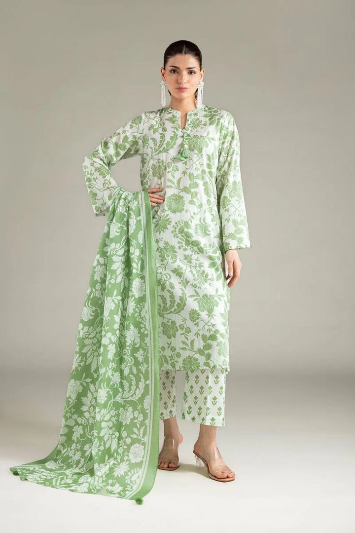 Lawn Light Green Unstitched Suit - Khaadi
