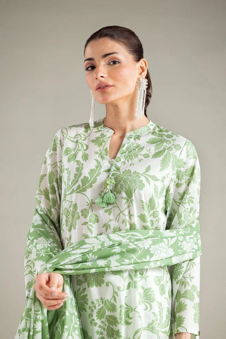 Lawn Light Green Unstitched Suit - Khaadi