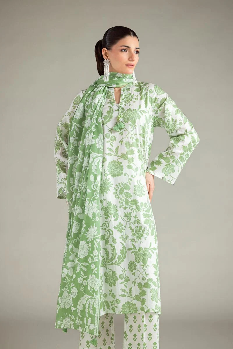 Lawn Light Green Unstitched Suit - Khaadi