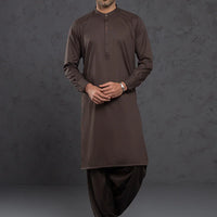 Blended Brown Shalwar Kameez- Almirah