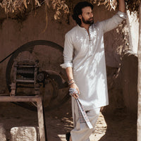 Blended Ash Grey Shalwar Kameez- Almirah