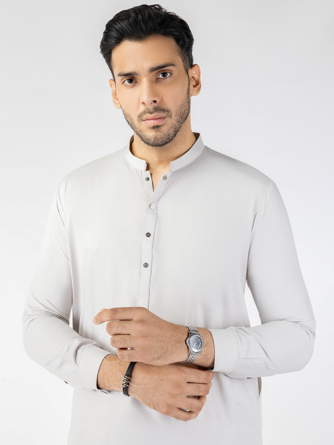 Blended Light Grey Shalwar Kameez- Almirah
