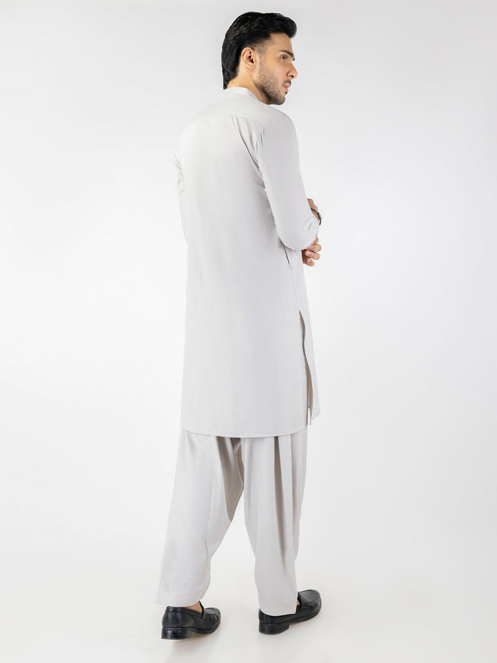 Blended Light Grey Shalwar Kameez- Almirah