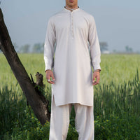 Blended Beige Shalwar Kameez - Almirah