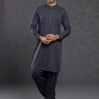 Blended Grey Shalwar Kameez- Almirah