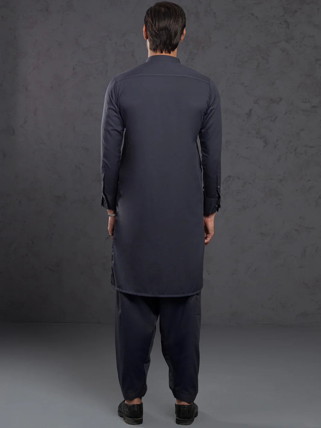 Blended Grey Shalwar Kameez- Almirah