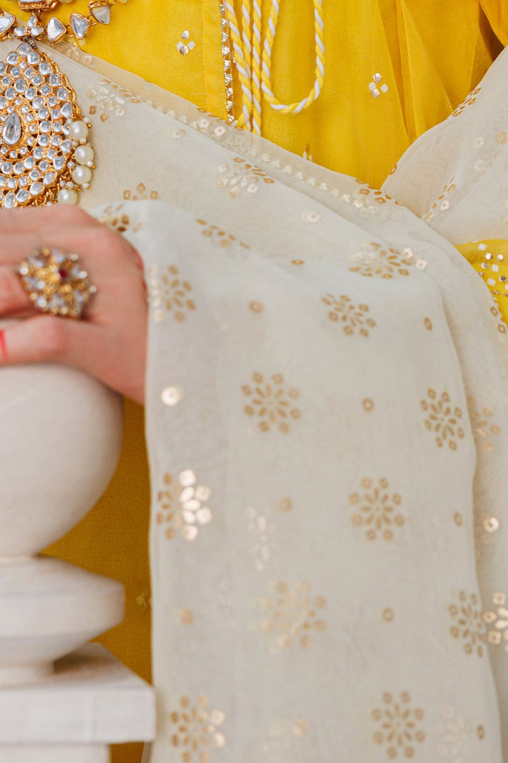 Organza Yellow Stitched Suit - Almirah