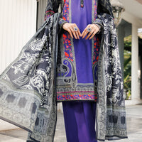 Lawn Purple Stitched Suit - Almirah