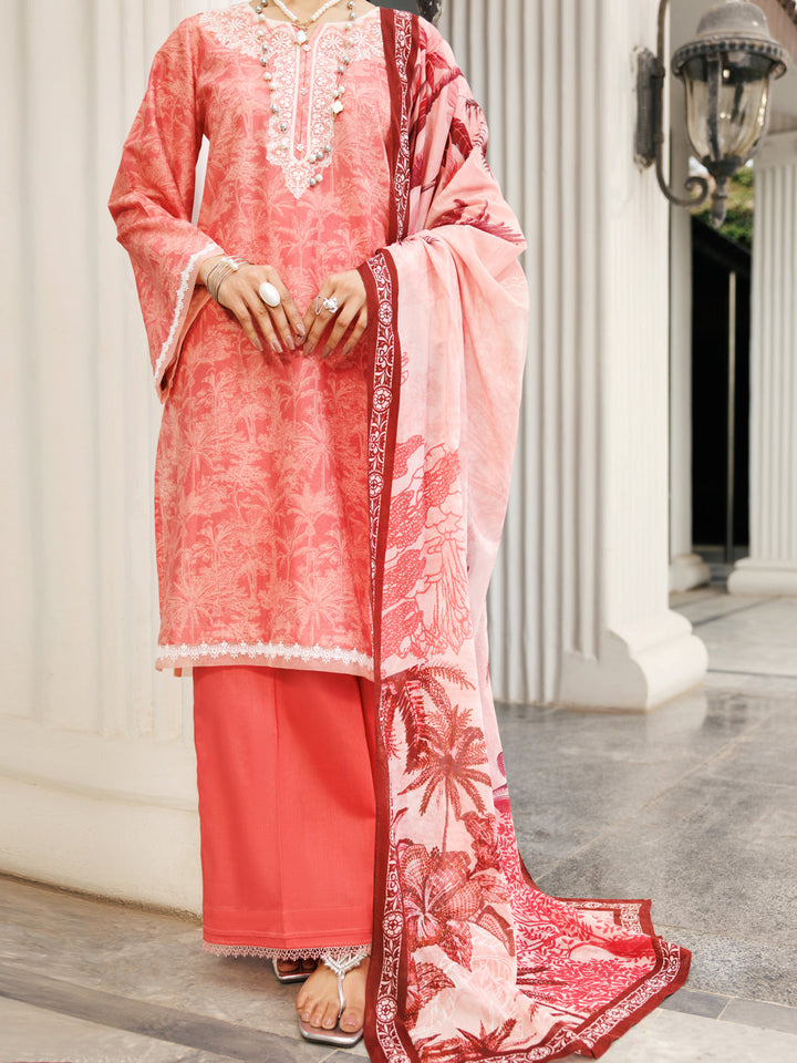 Lawn Light Pink Stitched Suit - Almirah