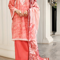 Lawn Light Pink Unstitched Suit - Almirah