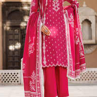 Lawn Fuchsia Stitched Suit - Almirah
