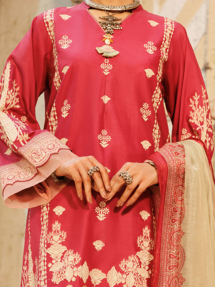 Lawn Pink Stitched Suit - Almirah
