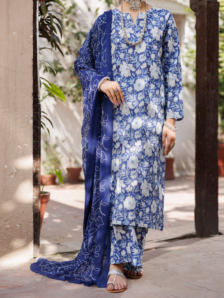 Blue Stitched Suit - Almirah
