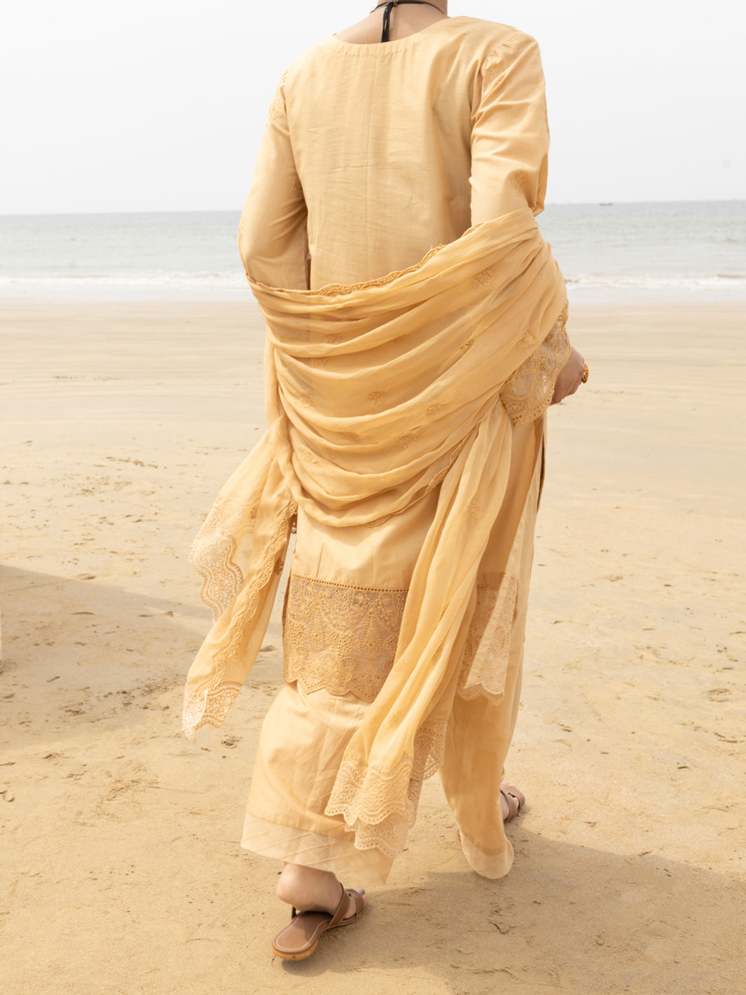Lawn Khaki Stitched Suit - Almirah