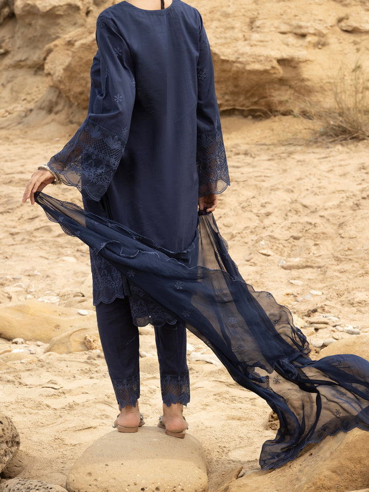 Lawn Blue Stitched Suit - Almirah