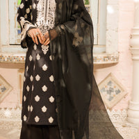 Jacquard Black Unstitched Suit - Almirah