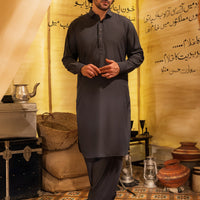 Blended Grey Shalwar Kameez - Wasim Akram by Almirah