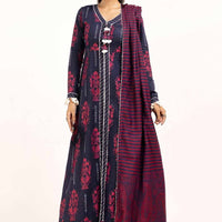 Jacquard Dark Blue Unstitched Suit - Gul Ahmed