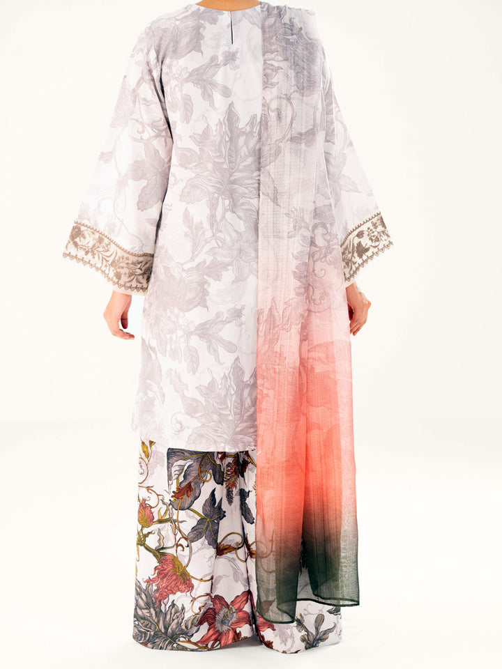 Jacquard Beige Stitched Suit - Almirah