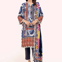 Karandi Blue Unstitched Suit - Gul Ahmed