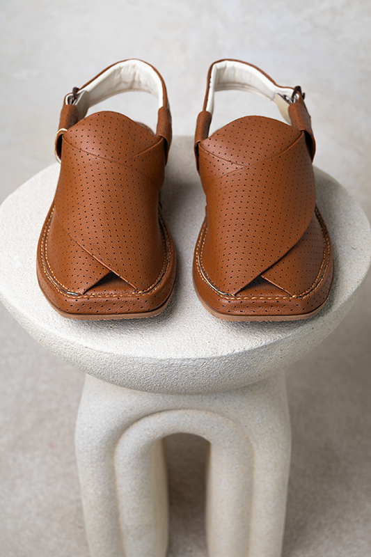 Peshawari Chappal - Mustard - Jiah
