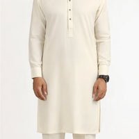 Blended Cream Kurta Trouser - President by Gul Ahmed