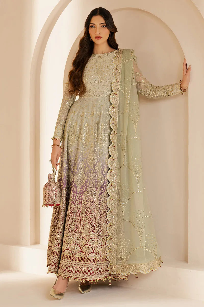 Embroidered Chiffon Purple Suit - Jazmin Wedding Formals Stitched