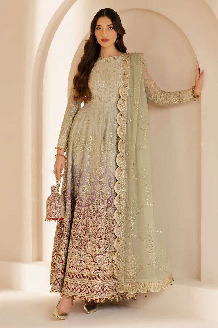 Embroidered Chiffon Purple Suit - Jazmin Wedding Formals Stitched