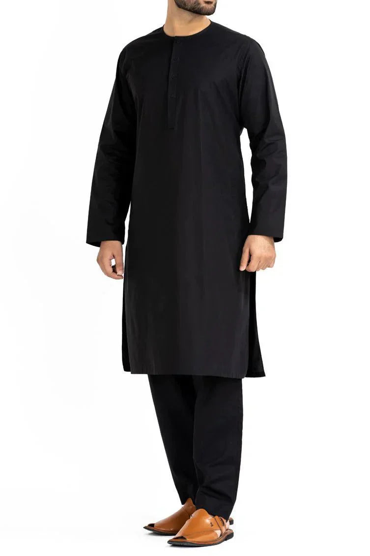 Blended Black Inner Suit- J. Junaid Jamshed