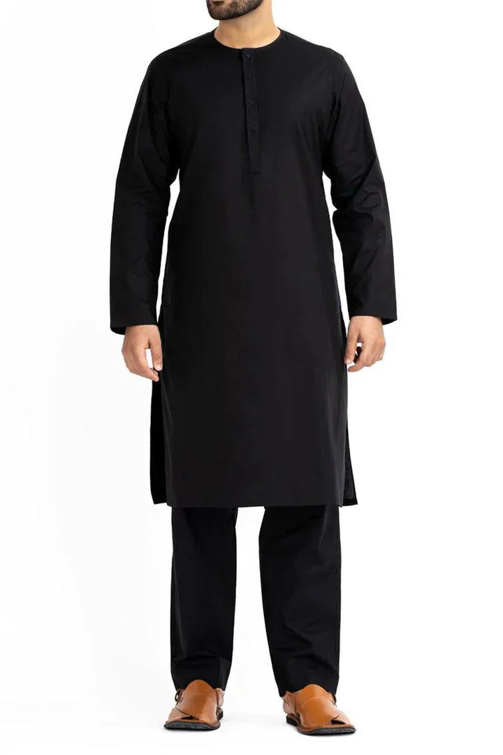 Blended Black Inner Suit- J. Junaid Jamshed