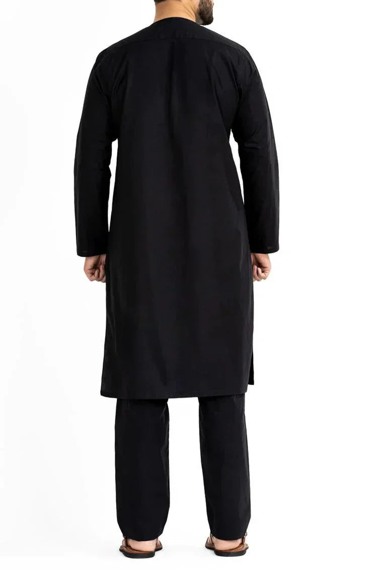 Blended Black Inner Suit- J. Junaid Jamshed