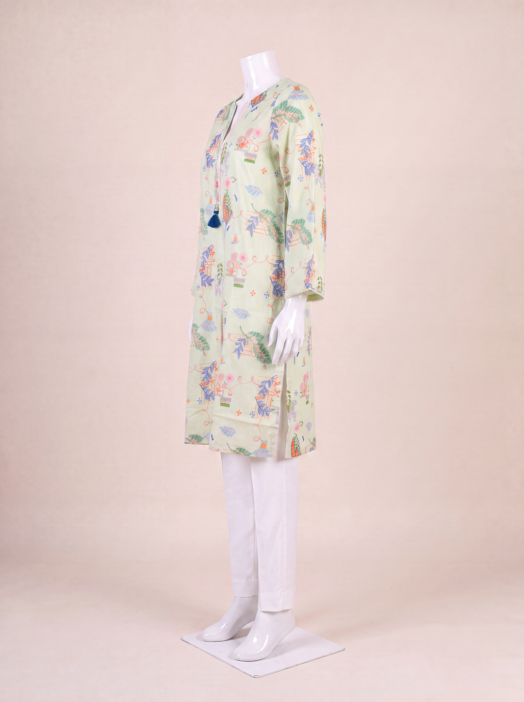Lawn Lght Green Kurti - J. Junaid Jamshed