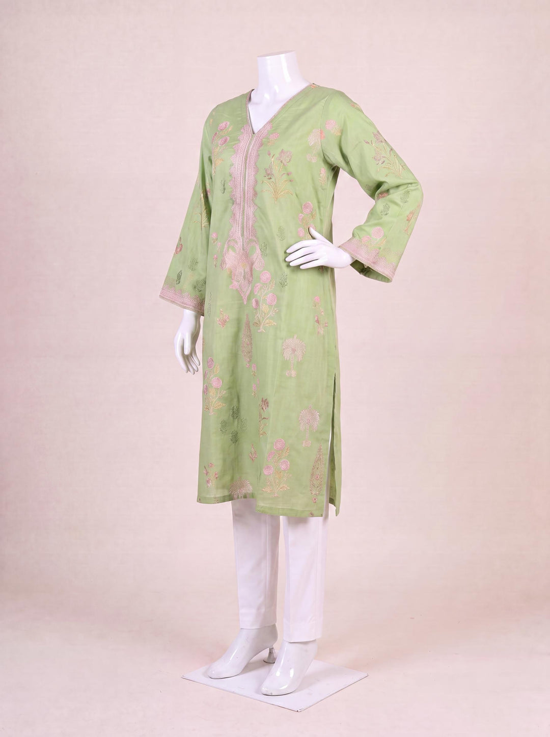 Lawn Light Green Kurti - J. Junaid Jamshed
