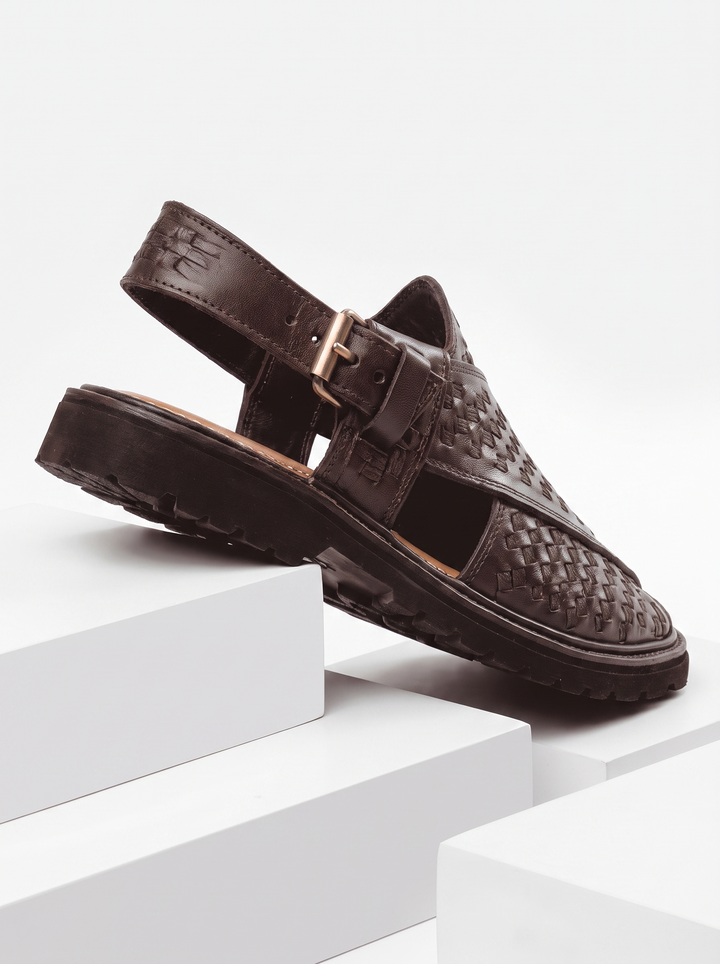 Brown Peshawari Chappal - Jiah