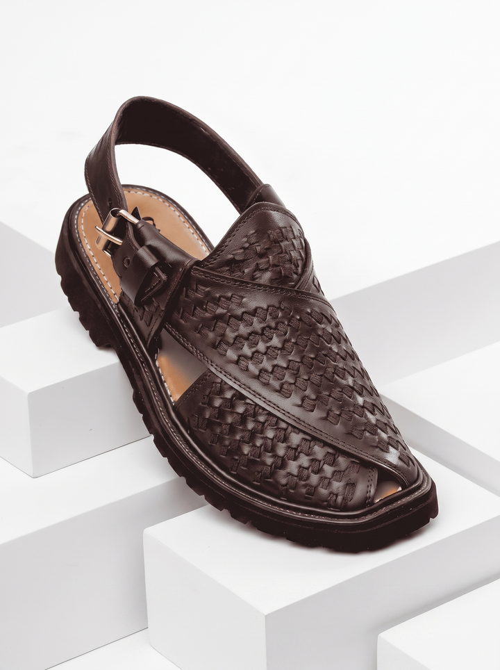 Brown Peshawari Chappal - Jiah