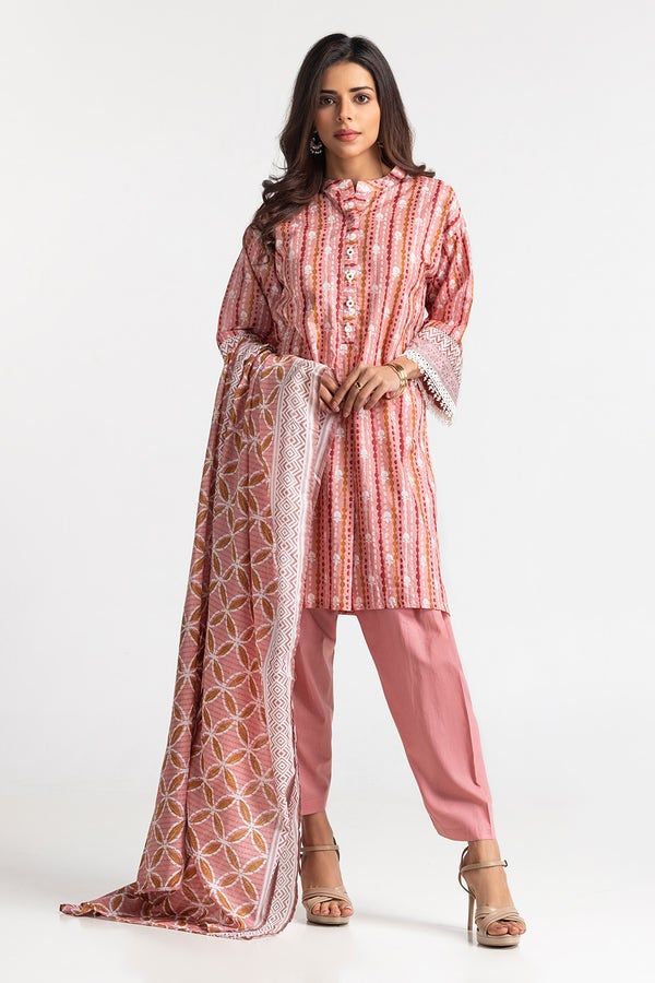 Lawn Pink Stitched Suit - Gul Ahmed