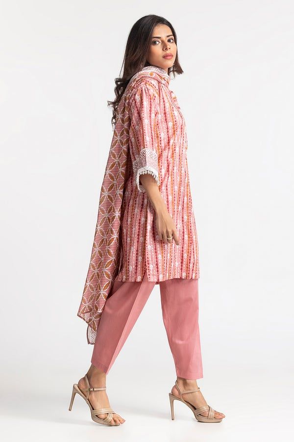 Lawn Pink Stitched Suit - Gul Ahmed