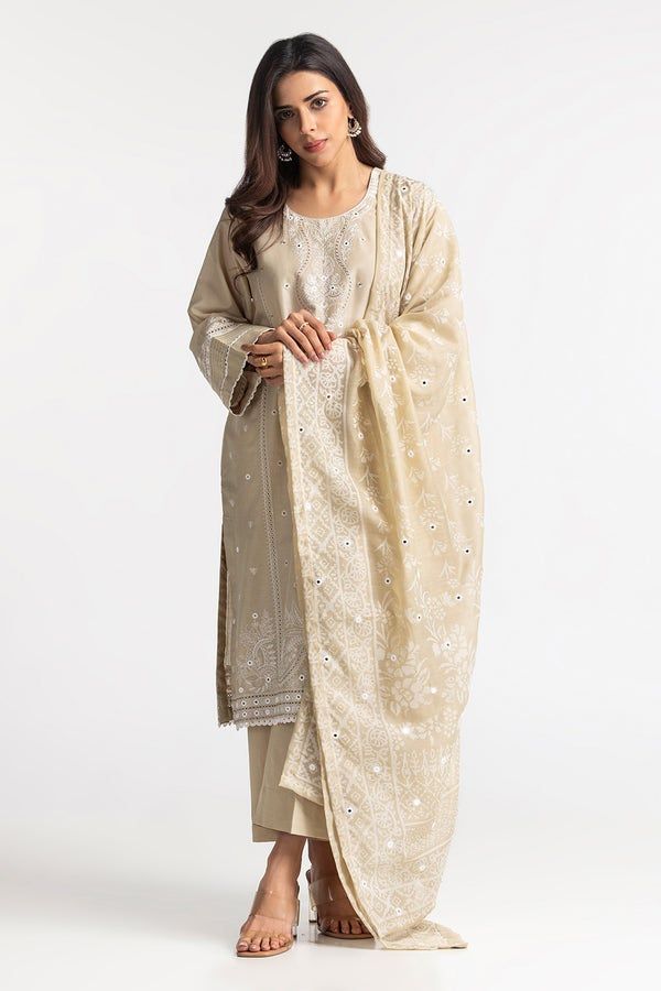 Lawn Light Green Stitched Suit - Gul Ahmed