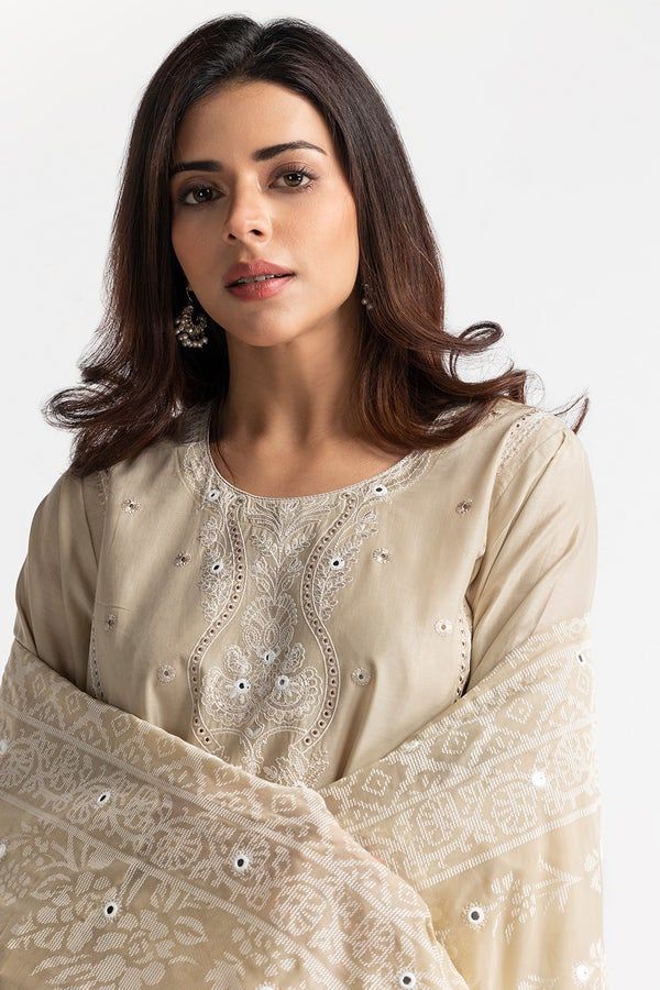 Lawn Light Green Stitched Suit - Gul Ahmed