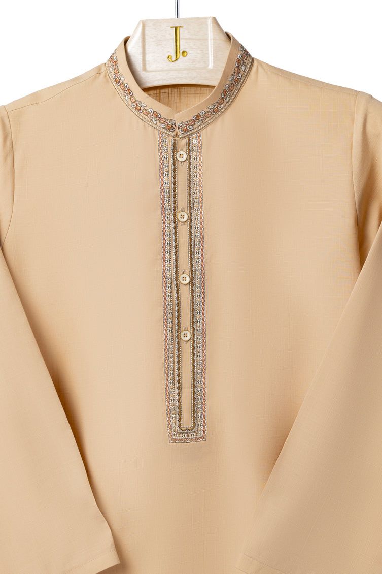 Blended Brown Shalwar Kameez - J. Junaid Jamshed