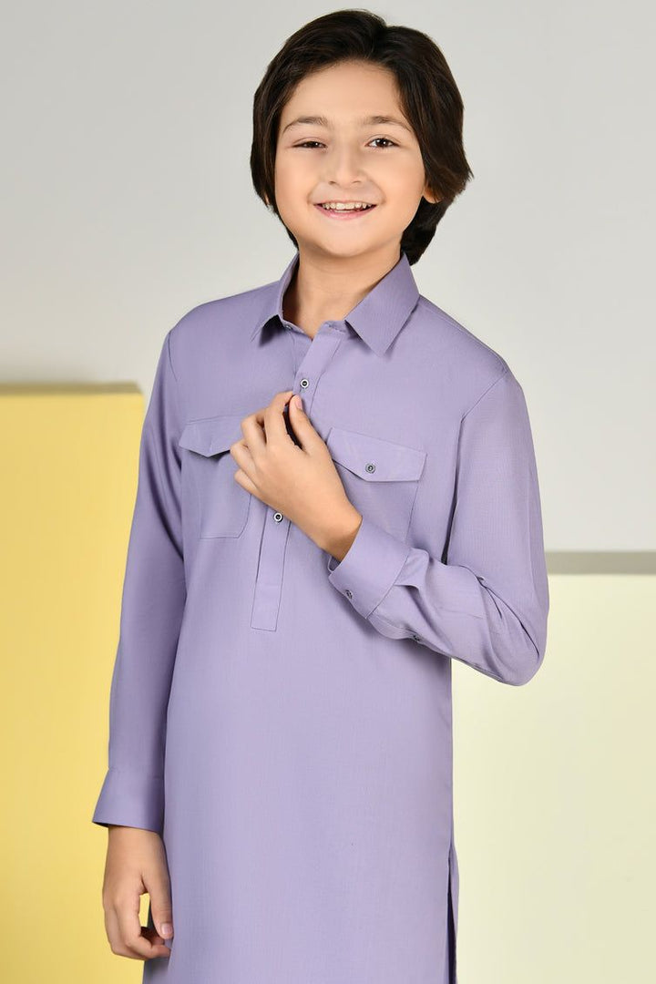 Blended Light Purple Kameez Shalwar - J. Junaid Jamshed